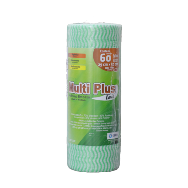 Rolo Pano Multiplus 29x50cm 60un Verde