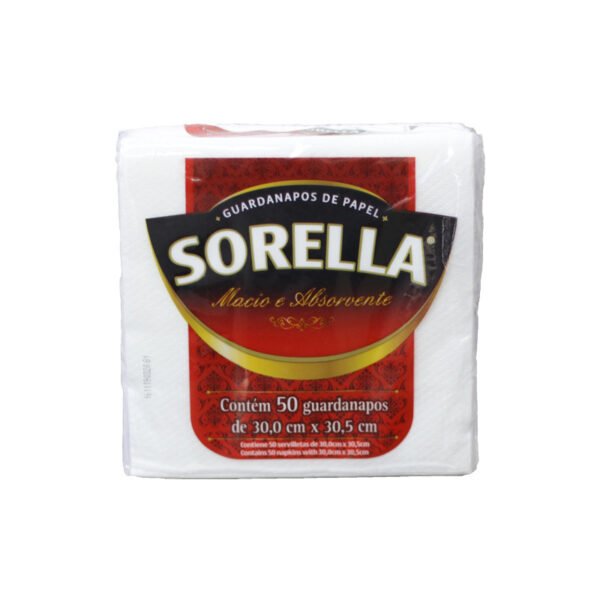 Guardanapos de Papel Sorella 30cm X 30,5cm 50und