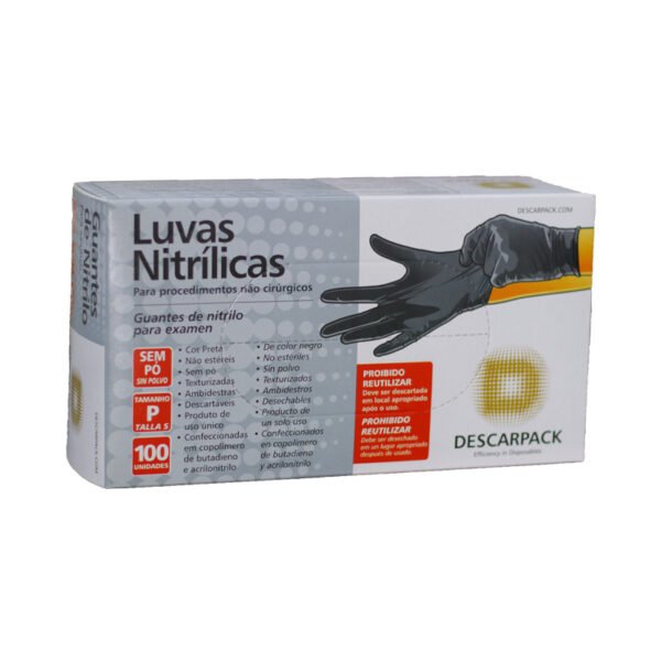 luvas Nitrílicas Descarpack Sem Pó Tamanho P 100 und